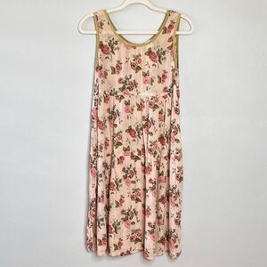 La Cera Sleeveless Midi Tiered Floral Rayon Dress Womens S Cottagecore Romantic